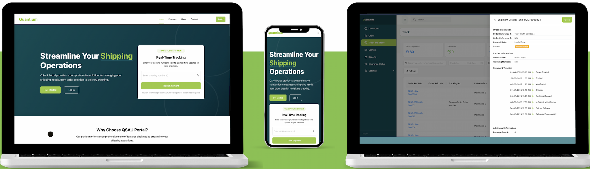 Track & Trace Portal Interface