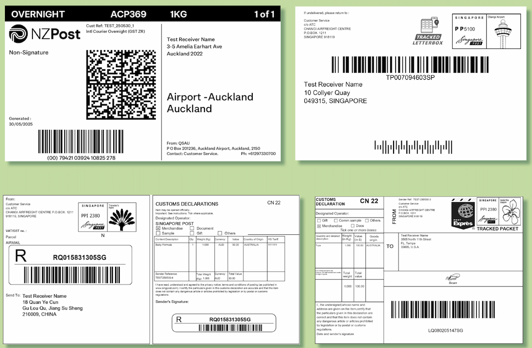 Australia Post Shipping Labels